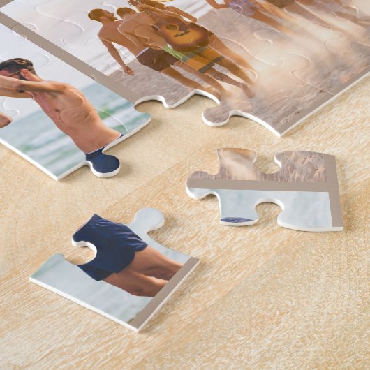 Aangepast 8 fotocollage met Cute Script-onderschri Legpuzzel (Zijkant)