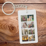Aangepast 8 fotocollage sleutelhanger<br><div class="desc">Creëer uw eigen gepersonaliseerde foto collage sleutelhanger. Voeg eenvoudig uw favoriete 8 foto's toe voor een aangepaste foto-sleutelhanger.</div>