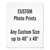 Aangepast 8 x 10 inch fotoafdrukken (of een aangep foto afdruk (Voorkant)