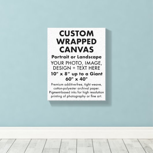Aangepast 8 x 10-inch PREMIUM GEWRAPPEERDE ANVAS l Canvas Afdruk (Insitu (Houten vloer))