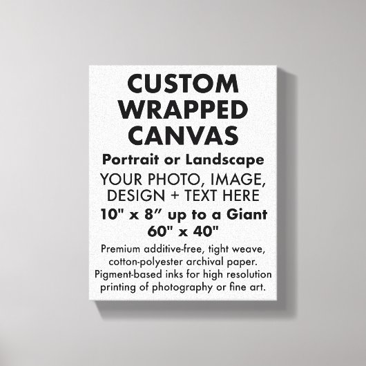 Aangepast 8 x 10-inch PREMIUM GEWRAPPEERDE ANVAS l Canvas Afdruk (Voorkant)