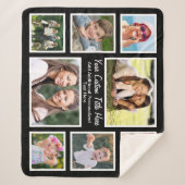 Aangepast 8 zwart fotocollage sherpa deken (Voorkant)