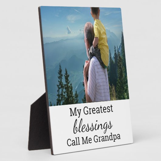 Aangepast 8x10 Plaque voor opa Fotoplaat (Zijkant)