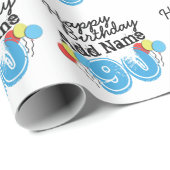Aangepast 90e Birthday Wrapping Paper Cadeaupapier (Rol Hoek)
