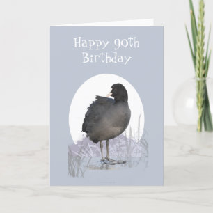 Aangepast 90e verjaardag "Old Coot" Funny Bird Hum Kaart
