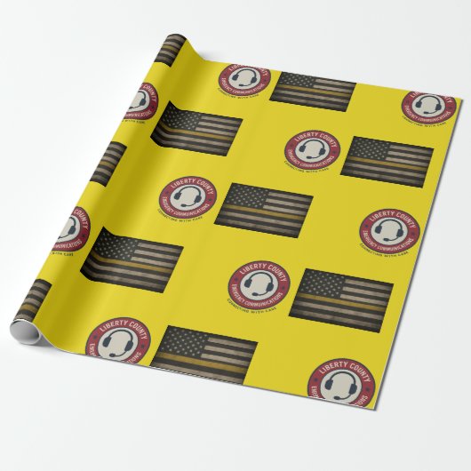 Aangepast 911 Dispatcher Wrapping Paper Cadeaupapier (Uitgerold)