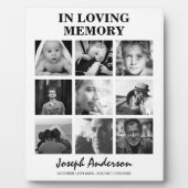 Aangepast 9 fotobegrafenis in het liefdevol geheug fotoplaat (Voorkant)