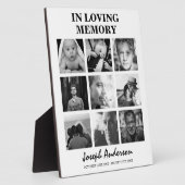 Aangepast 9 fotobegrafenis in het liefdevol geheug fotoplaat (Zijkant)