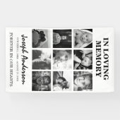 Aangepast 9 fotobegrafenis in het liefdevol geheug spandoek (Horizontaal)
