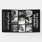 Aangepast 9 fotobegrafenis in het liefdevol geheug spandoek (Horizontaal)