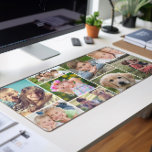 Aangepast 9 fotocollage bureaumat<br><div class="desc">Verhelder uw werkruimte met deze aangepaste bureaumat met een collage van 9 favoriete foto's van familie,  vrienden,  huisdieren,  herinneringen,  enz.</div>