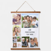 Aangepast 9 fotocollage hangend wandkleed (Voorkant)