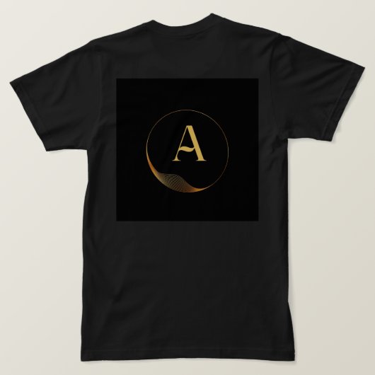 Aangepast A-symbool Monogram Gedrukte Mannen-kleur T-shirt (Design achterkant)