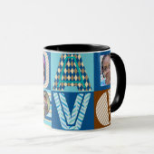 Aangepast aan DAD met LOVE Photo Collage Mok (Voorkant rechts)