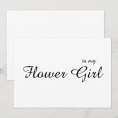 Aangepast aan Mijn Bloemenmeisje Dank u bruiloft K Bedankkaart (Voorkant / Achterkant)