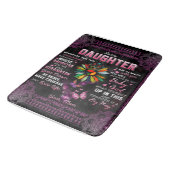 Aangepast aan mijn dochter Butterfly Blanket, Badmat (Gekanteld)