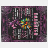 Aangepast aan mijn dochter Butterfly Blanket, Fleece Deken (Voorkant (Horizontaal))