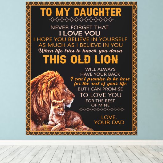 Aangepast aan mijn dochter canvas afdruk (Insitu (Houten vloer))