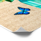 Aangepast aan mijn dochter liefde van mama Butterf Poster (Hoek)