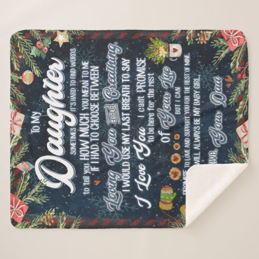 Aangepast aan mijn dochter van je vaders bank sherpa deken (Voorkant (horizontaal))