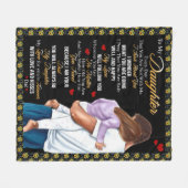 Aangepast aan mijn dochter van pap Blanket Fleece Deken (Voorkant (Horizontaal))