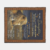 Aangepast aan mijn dochter van papa fleece deken (Voorkant (Horizontaal))