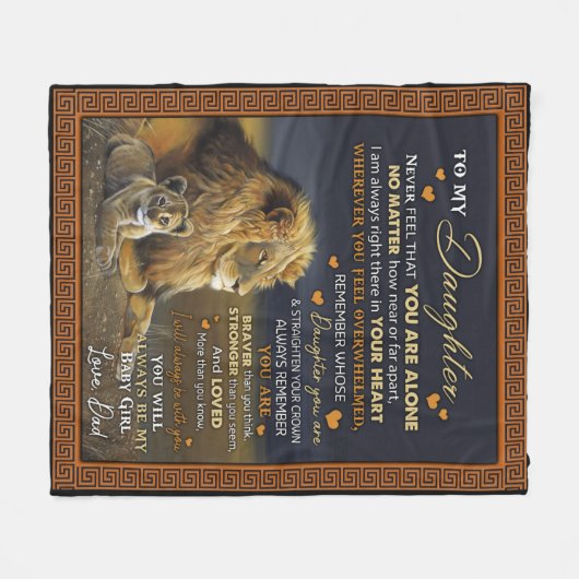 Aangepast aan mijn dochter van papa fleece deken (Voorkant (Horizontaal))