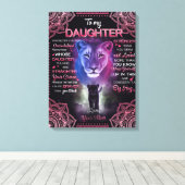 Aangepast aan mijn dochterbank. canvas afdruk (Insitu (Houten vloer))