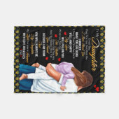 Aangepast aan mijn dochterbank. fleece deken (Voorkant (Horizontaal))