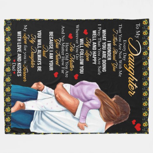 Aangepast aan mijn dochterbank. fleece deken (Voorkant (Horizontaal))