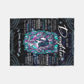 Aangepast aan mijn dochterbank. fleece deken (Voorkant (Horizontaal))