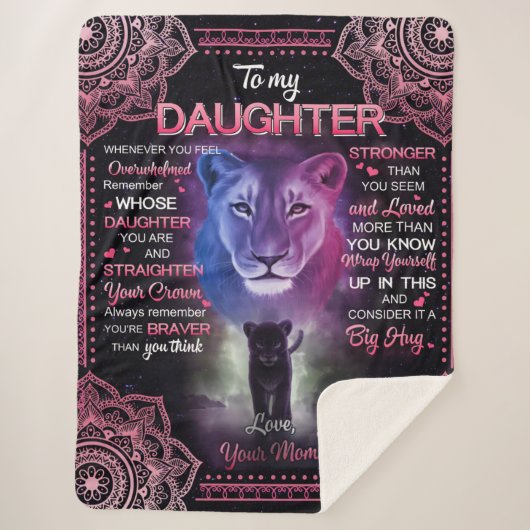 Aangepast aan mijn dochterbank. sherpa deken (Voorkant)