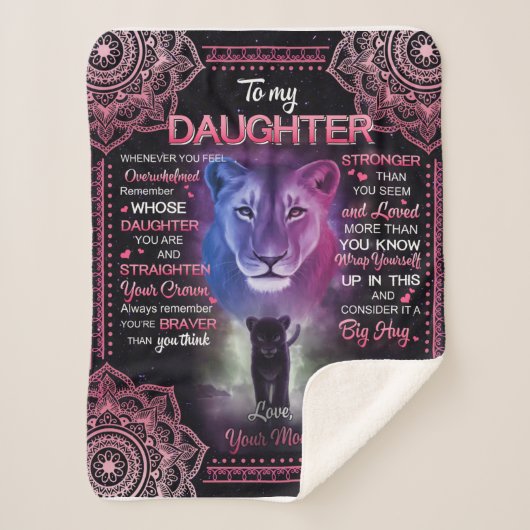 Aangepast aan mijn dochterbank. sherpa deken (Voorkant)