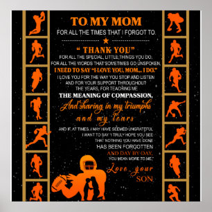 Aangepast aan mijn moeder van je honkbal-spel poster