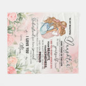 Aangepast aan mijn prachtige dochtermandje fleece deken (Voorkant (Horizontaal))