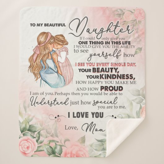 Aangepast aan mijn prachtige dochtermandje sherpa deken (Voorkant)