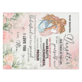 Aangepast aan mijn prachtige dochtermandje tafelkleed (Voorkant (Horizontaal))