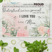 Aangepast aan mijn prachtige dochtermandje theedoek (Gevouwen)