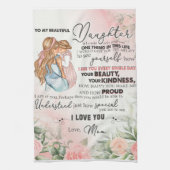 Aangepast aan mijn prachtige dochtermandje theedoek (Verticaal)