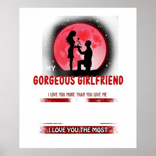 Aangepast aan mijn prachtige Vriendin Poster (Voorkant)