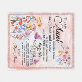 Aangepast aan mijn tante van Niece Fleece Deken (Voorkant (Horizontaal))