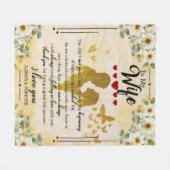 Aangepast aan mijn vrouw | Gehuwde mandje Fleece Deken (Voorkant (Horizontaal))