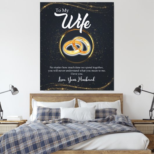 Aangepast aan mijn vrouw | Giften voor Valentijn Canvas Afdruk (Insitu (Slaapkamer))