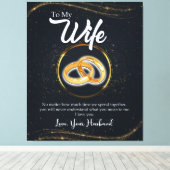 Aangepast aan mijn vrouw | Giften voor Valentijn Canvas Afdruk (Insitu (Houten vloer))