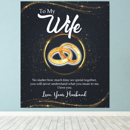 Aangepast aan mijn vrouw | Giften voor Valentijn Canvas Afdruk (Insitu (Houten vloer))