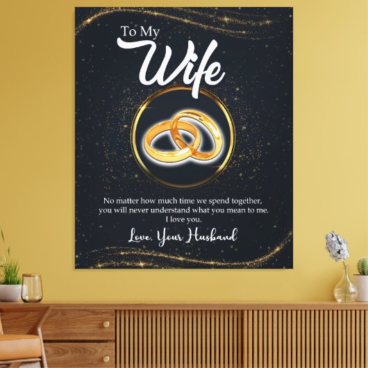 Aangepast aan mijn vrouw | Giften voor Valentijn Canvas Afdruk (Insitu (Woonkamer))