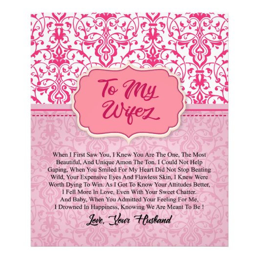 Aangepast aan mijn vrouw | Ideale Valentijn Gifts Foto Afdruk (Voorkant)