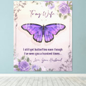 Aangepast aan mijn vrouw | Liefde brief van de ech Canvas Afdruk (Insitu (Houten vloer))