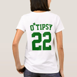 Aangepast aan Tipsy Shamrock Funny St Patrick's Da T-shirt