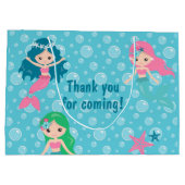 Aangepast aanbod van Mermaid Birthday Favors Party Groot Cadeauzakje (Achterkant)